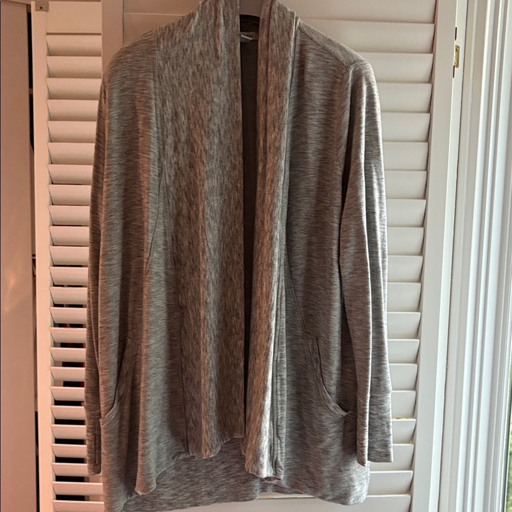 Athleta Heather Gray Open Cardigan